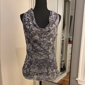 Women's Sleeveless Cowl Neck Top - Gray